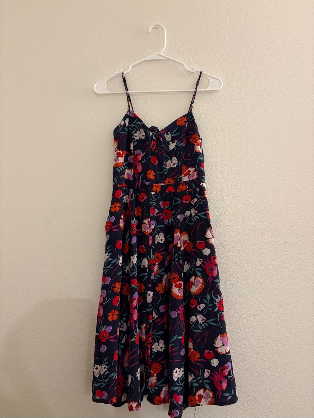 Yumi Kim Floral Strappy Tie Front Midi Dress